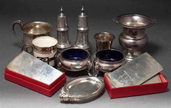 Appraisal: Assorted American and other sterling silver table articles and souvenirs