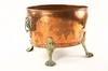 Appraisal: WINE COOLER - English oval hammered copper wine cooler with