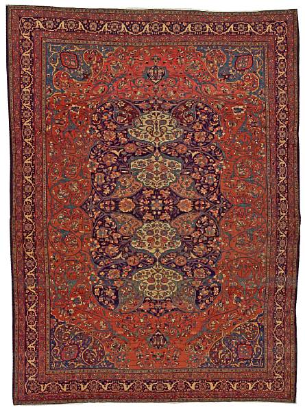 Appraisal: A Feraghan Sarouk carpet Central Persia late th century size