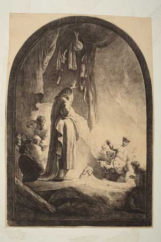 Appraisal: REMBRANDT VAN RIJN The Raising of Lazarus The Larger Plate