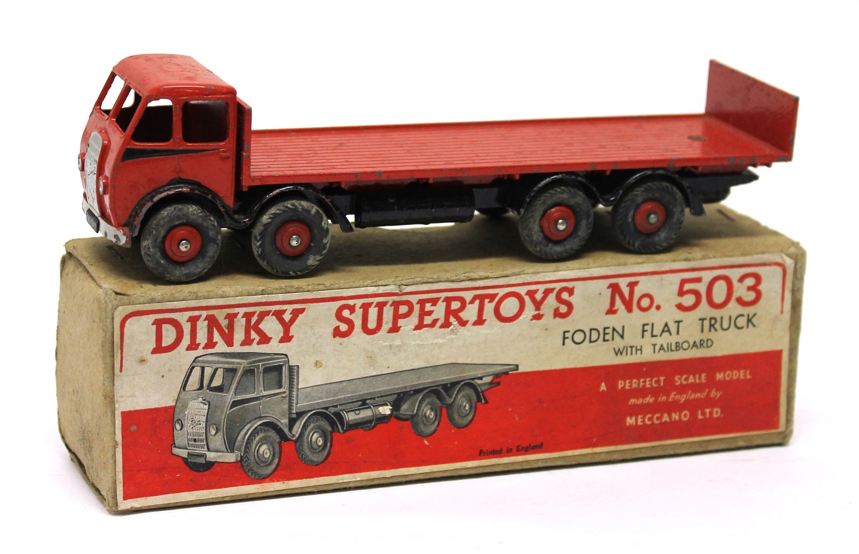 Appraisal: A Dinky Foden flat truck with tailboard red livery boxed