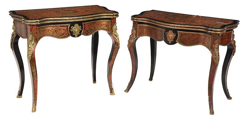 Appraisal: Assembled Pair Napoleon III Style Games Tables French late th