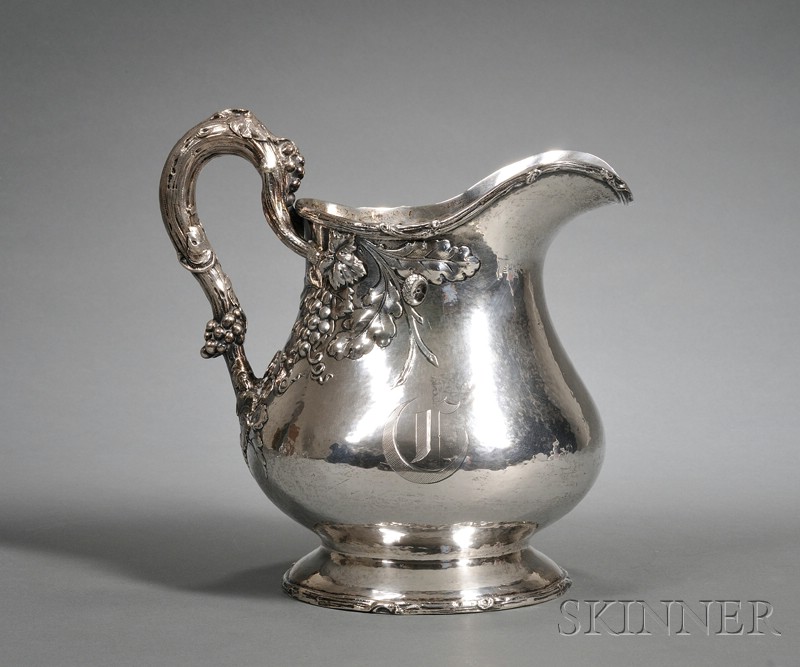 Appraisal: Gorham Hammered Sterling Water Pitcher retailed by Spaulding Co Chicago