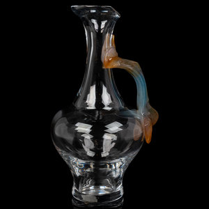 Appraisal: A Daum Glass Pitcher with a P te de Verre