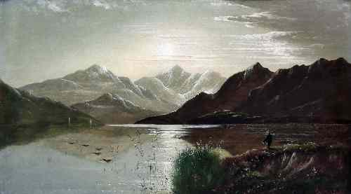 Appraisal: Charles Leslie - - Oil painting - View of Snowdon