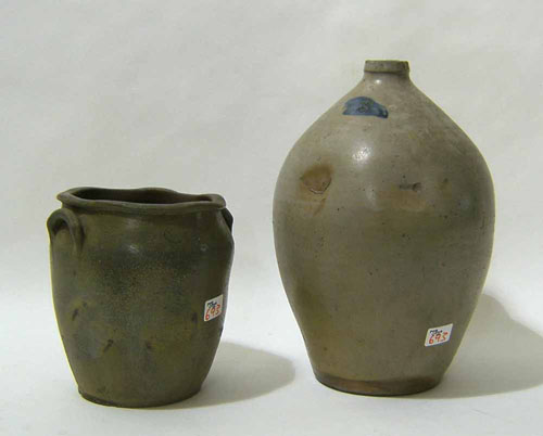 Appraisal: Stoneware jug and crock th c h and h