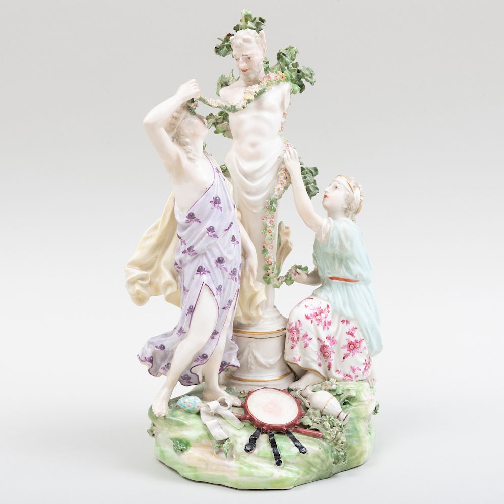 Appraisal: Derby Porcelain Mythological Figure Group with Satyr in high Condition