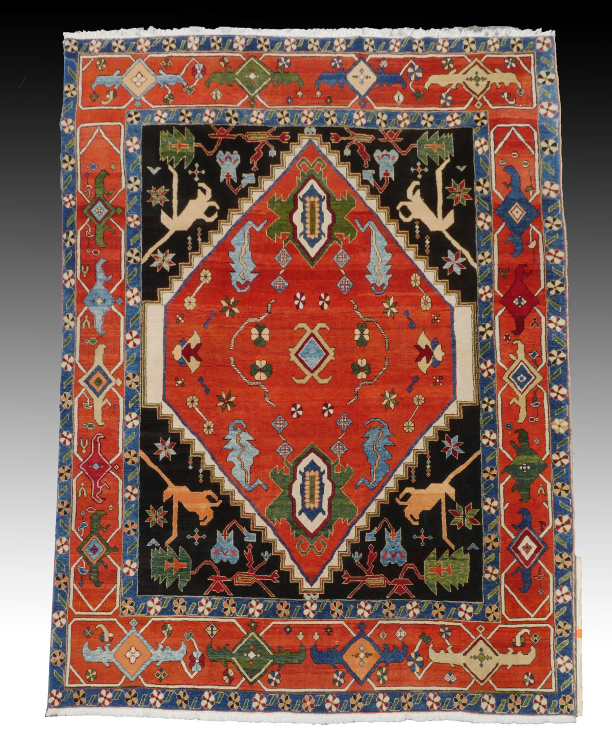 Appraisal: TURKISH AVSHAR HAND KNOTTED WOOL RUG ' '' X '