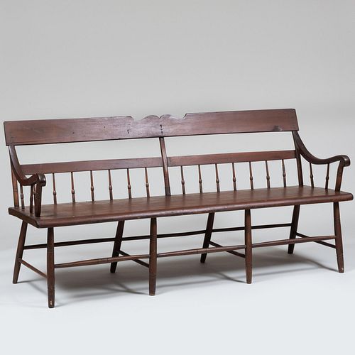 Appraisal: DEACONS PAINTED HALL BENCH x ft in x in seat