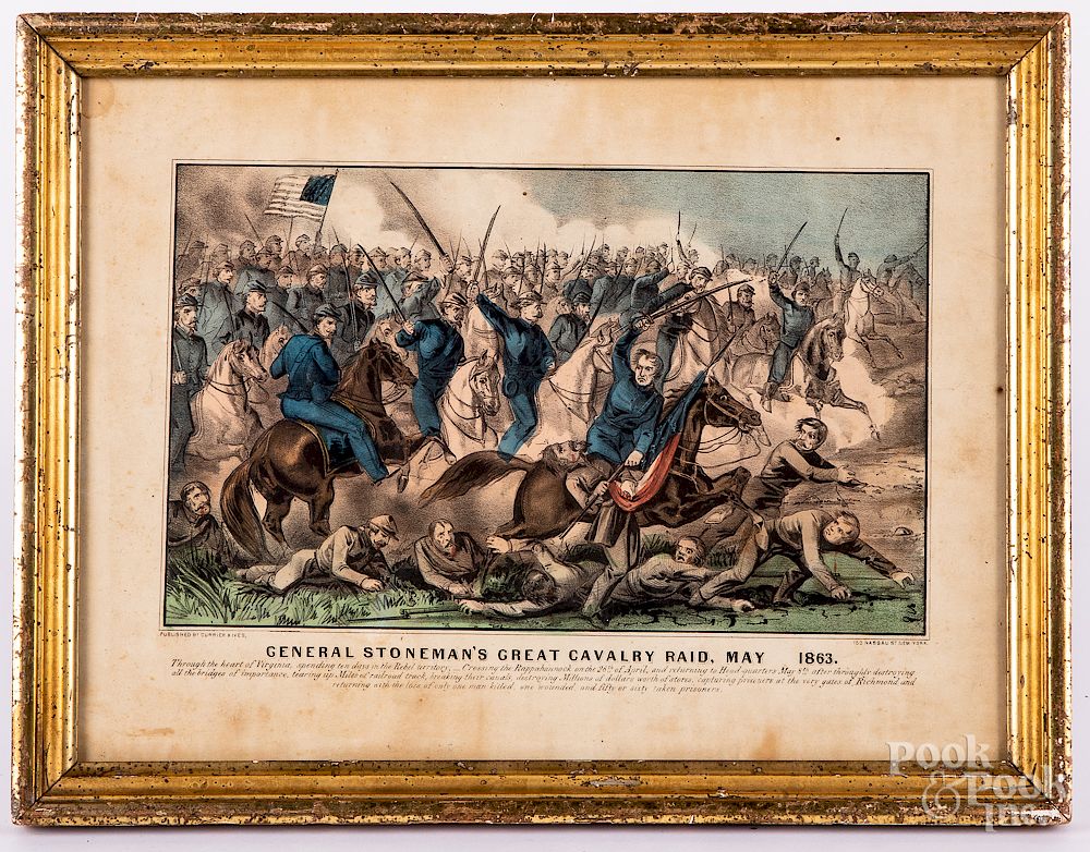 Appraisal: Two Currier Ives Civil War color lithographs Exclusive on Bidsquare