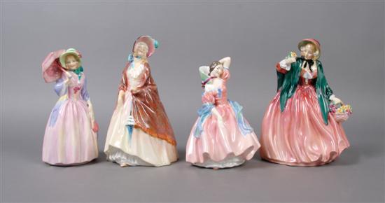 Appraisal: A Group of Royal Doulton Porcelain Figures Height of tallest