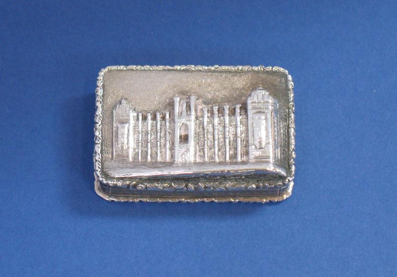 Appraisal: A VICTORIAN CASTLE TOP VINAIGRETTE of rectangular form with a