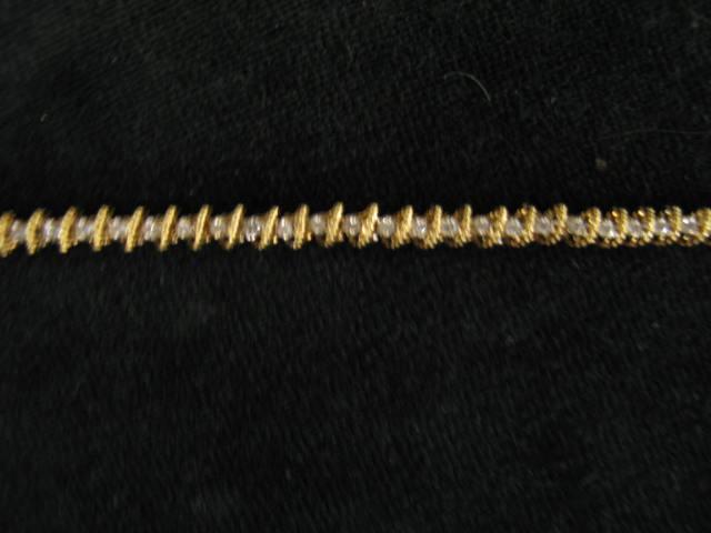 Appraisal: Diamond Tennis Bracelet round diamonds totaling carat k yellow gold