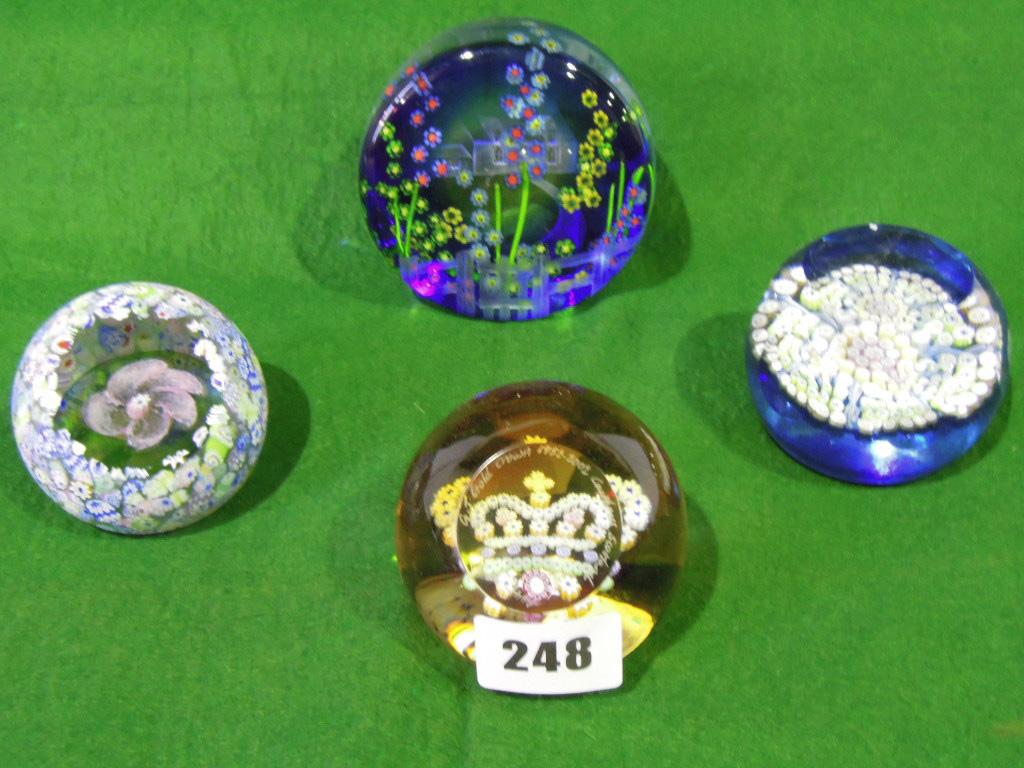 Appraisal: A collection of three limited edition Caithness glass paperweights all