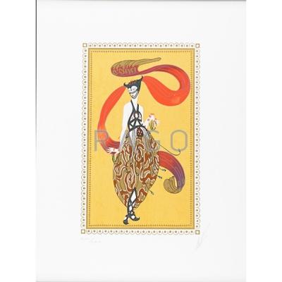 Appraisal: ERTE Russian French - Serigraph Beauty of Bagdad framed Signed