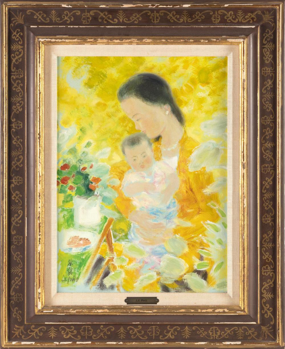 Appraisal: LE PHO VIETNAM FRANCE - MOTHER AND CHILD OIL ON