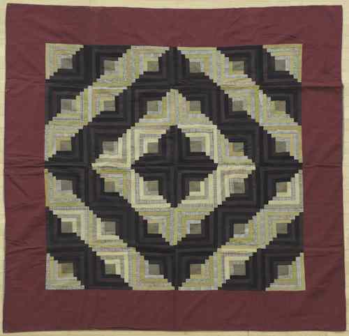 Appraisal: Amish log cabin barn raising quilt x