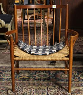 Appraisal: Danish Modern teak armchair Danish Modern teak armchair having a