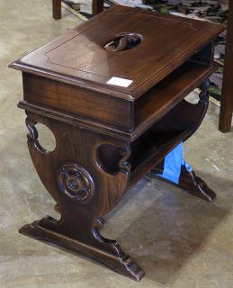 Appraisal: Combination stool and magazine rack in the Jacobean taste having