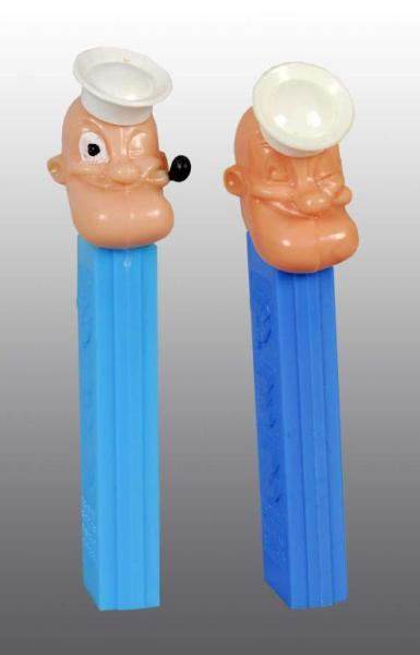 Appraisal: Lot of Popeye Pez Dispensers Description Includes one with fixed