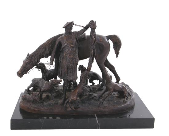 Appraisal: PJ Mene after French - THE KILL patinated bronze group