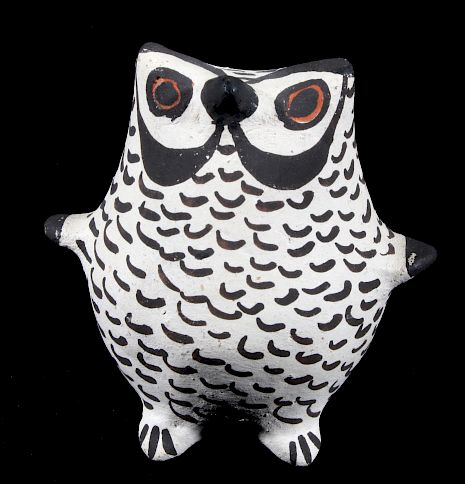 Appraisal: Acoma Polychrome Pottery Owl Figure Effigy c Featured in this