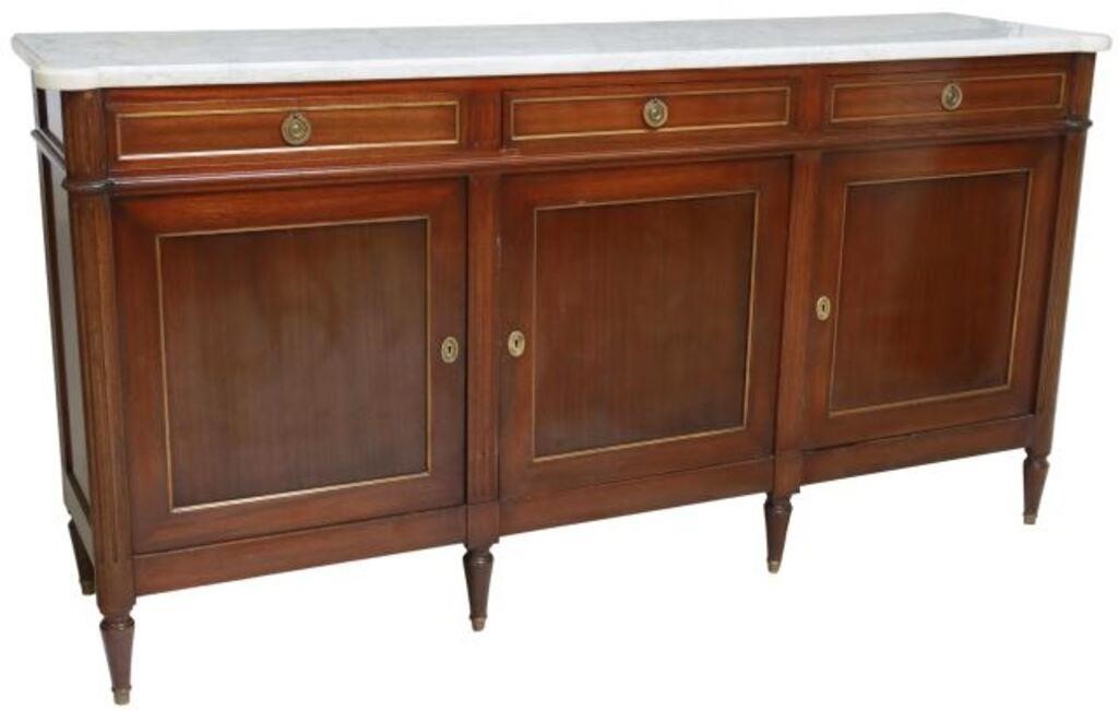 Appraisal: French Louis XVI style mahogany sideboard early th c having