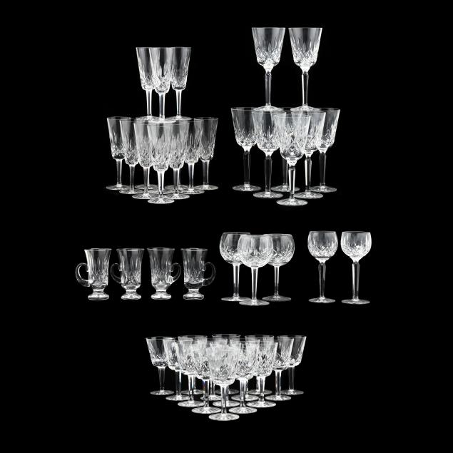 Appraisal: WATERFORD LISMORE CRYSTAL STEMS Including white wine stems in Irish