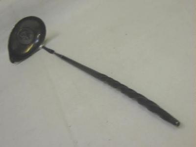 Appraisal: A VICTORIAN TODDY LADLE the oval bowl with spout inset