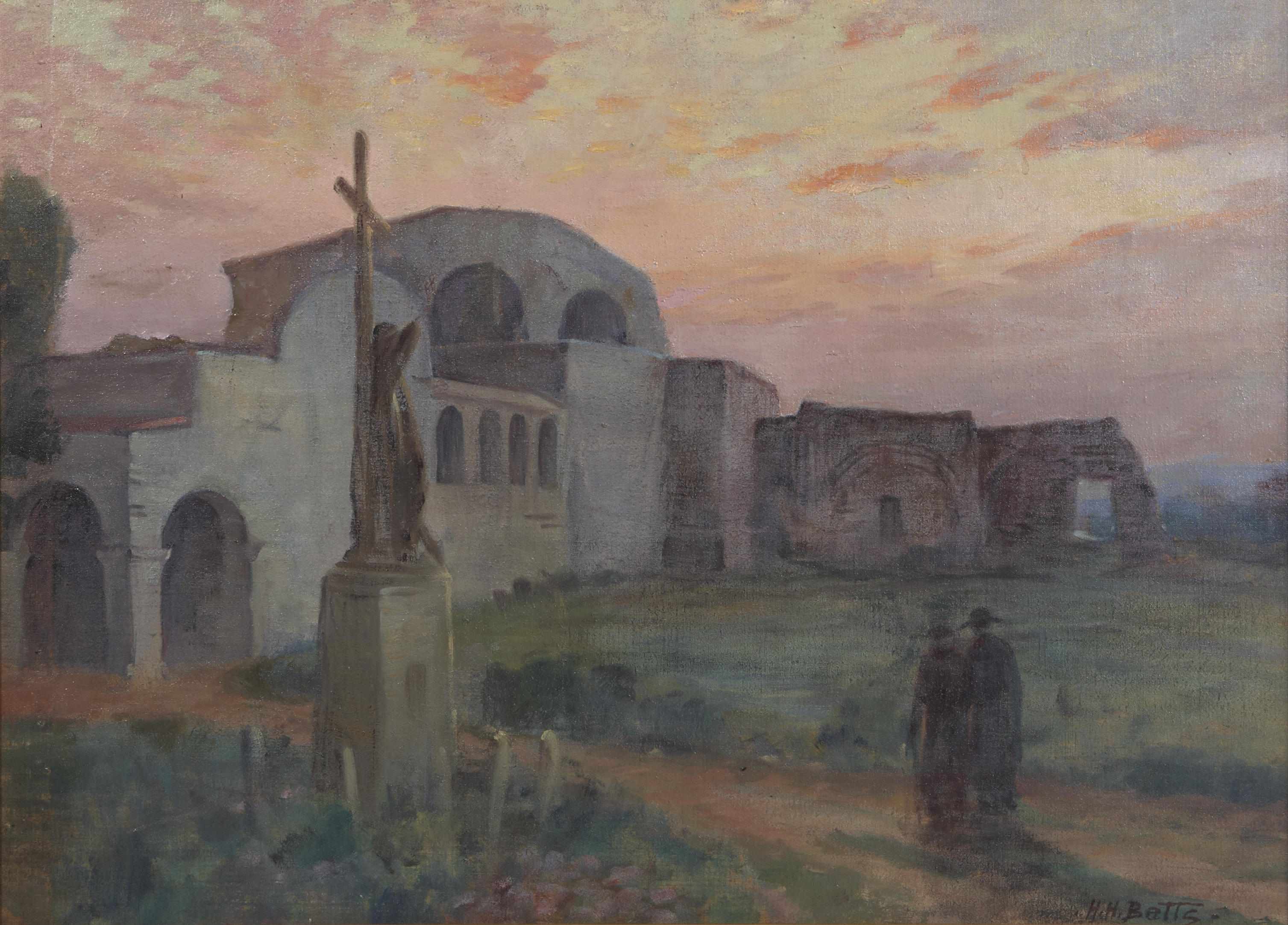 Appraisal: Harold Harrington Betts American - Capistrano Mission at Sunset signed