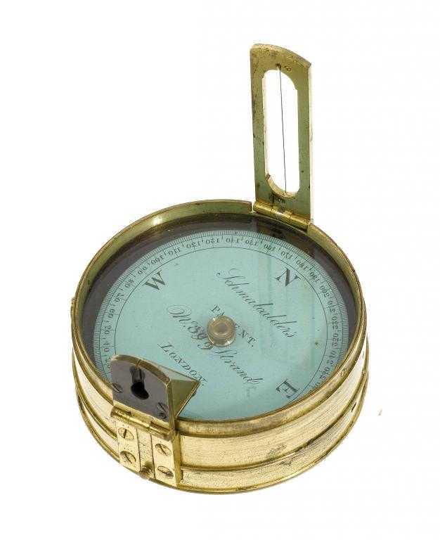 Appraisal: A FINE ENGLISH LACQUERED BRASS PATENT PRISMATIC COMPASS BY CHARLES