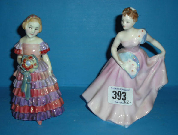 Appraisal: Royal Doulton Figures The Little Bridemaid HN and Invitation HN