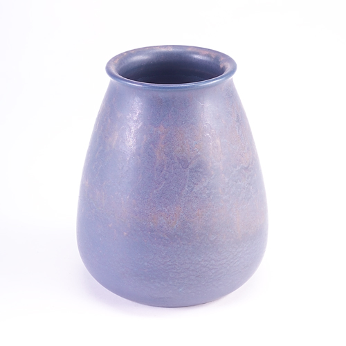 Appraisal: MARBLEHEAD Ovoid vase in an unusual purple and blue mottled