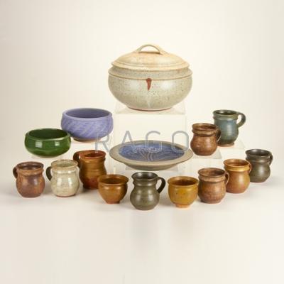 Appraisal: VAL CUSHING Fifteen pieces USA late- th early- st c