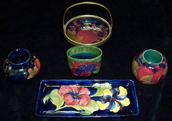 Appraisal: A small group of Moorcroft items including a globular vase