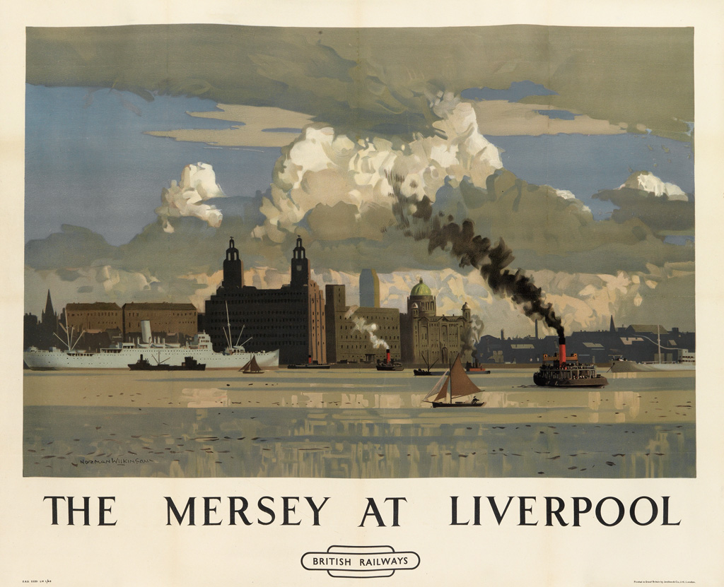 Appraisal: NORMAN WILKINSON - THE MERSEY AT LIVERPOOL x inches x