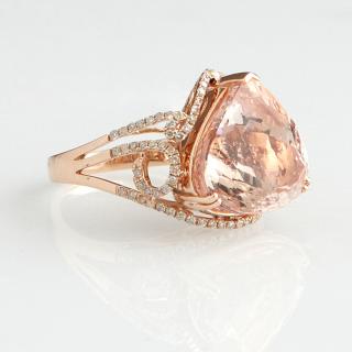 Appraisal: Lady's K Rose Gold Dinner Ring with a car Lady's