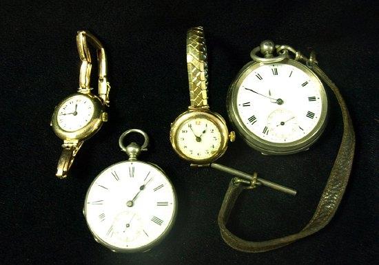 Appraisal: A lady's ct gold cased wristwatch the circular dial with