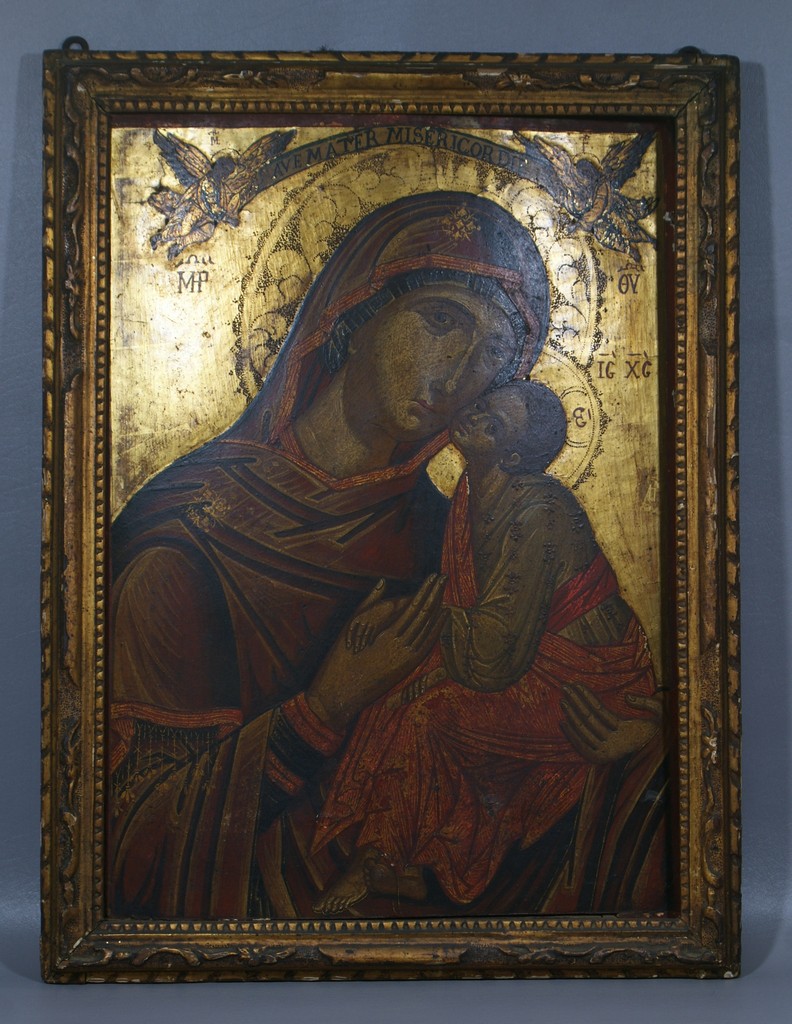 Appraisal: Italian School th c painted icon on wood panel Madonna