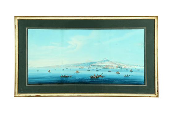 Appraisal: BAY OF NAPLES ITALIAN SCHOOL MID TH CENTURY Gouache on