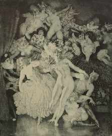 Appraisal: Norman Lindsay - This Shrine facsimile etching signed 'N L'