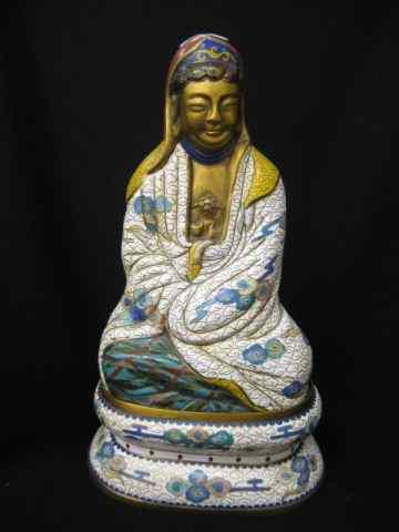 Appraisal: Chinese Cloisonne Buddha Stand signed '' tall excellent