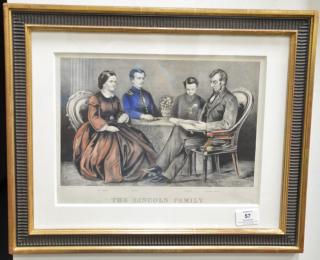 Appraisal: Two Currier and Ives hand colored lithographs including The Lincoln