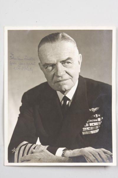 Appraisal: Admiral William Halsey Signed Photograph To John Van Liedley from