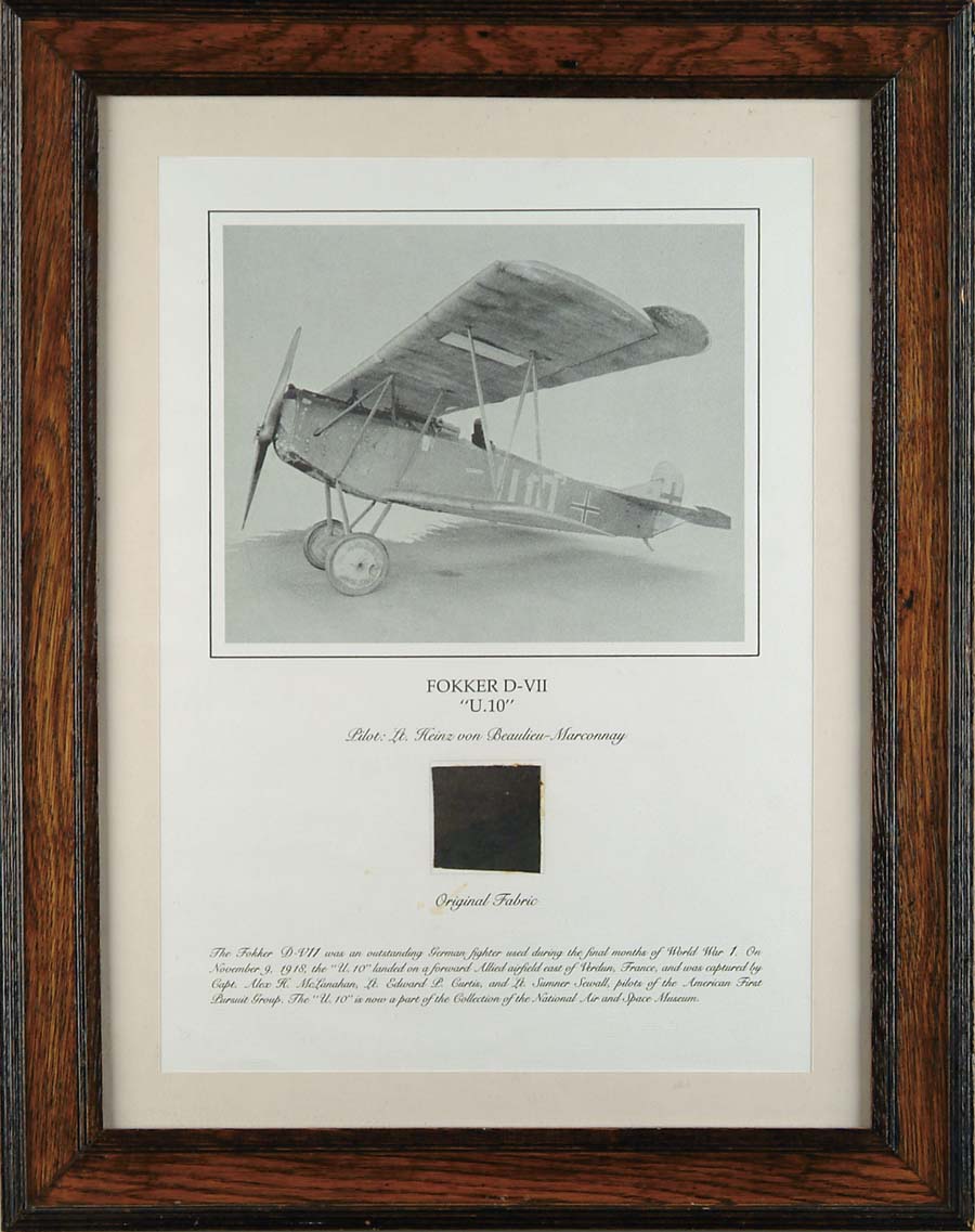 Appraisal: PRINT OF FOKKER DVII U An inset between the title