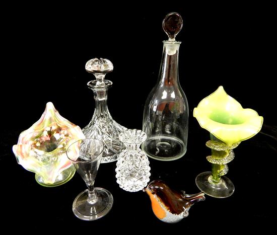 Appraisal: GLASS seven pieces Waterford pineapple h Gorham cut glass decanter