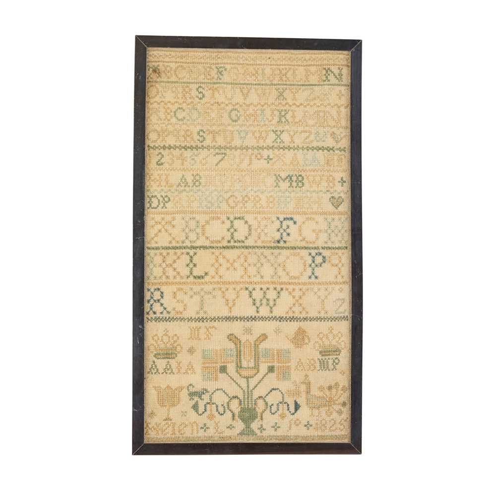 Appraisal: TWO SCOTTISH ALPHABET SAMPLERS TH CENTURY silk and wool on