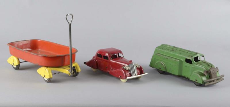 Appraisal: Lot of Pressed Steel Toys Including - red and yellow