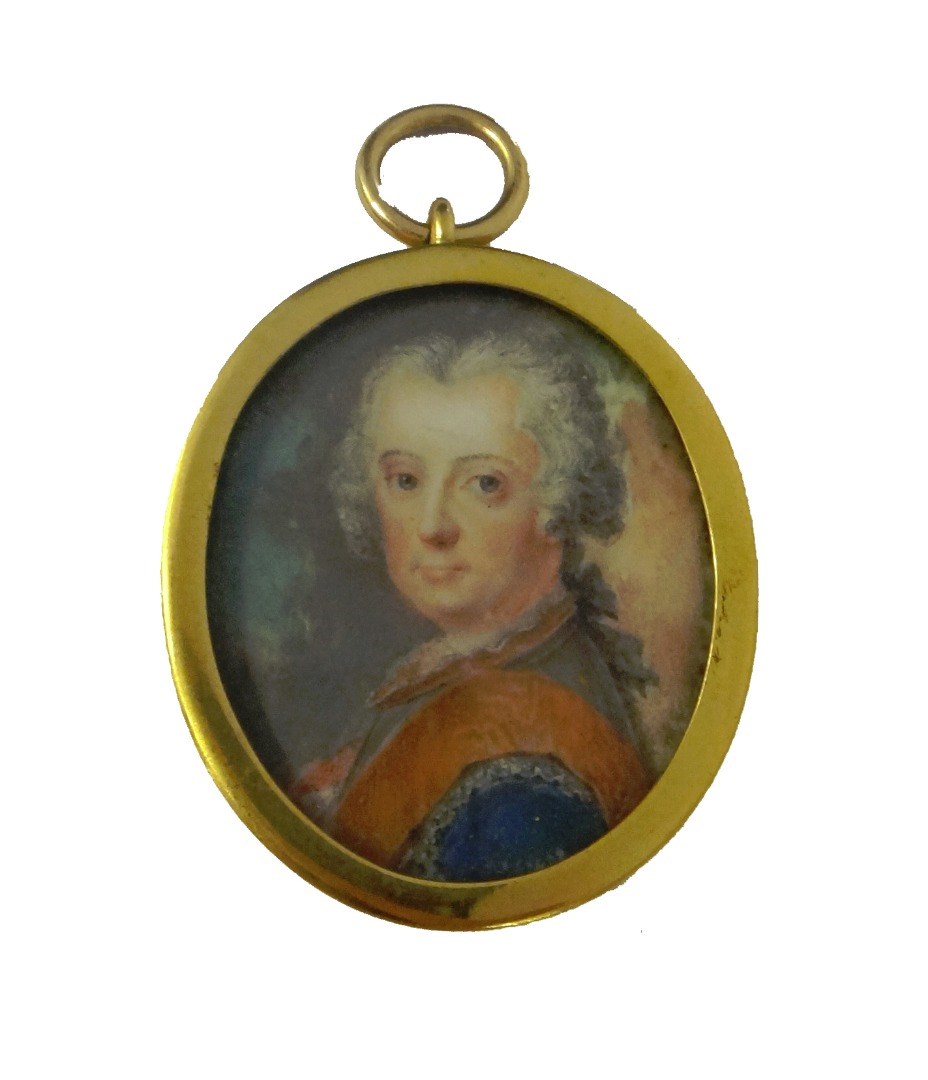 Appraisal: Mid- th century Continental School portrait miniature on ivory of