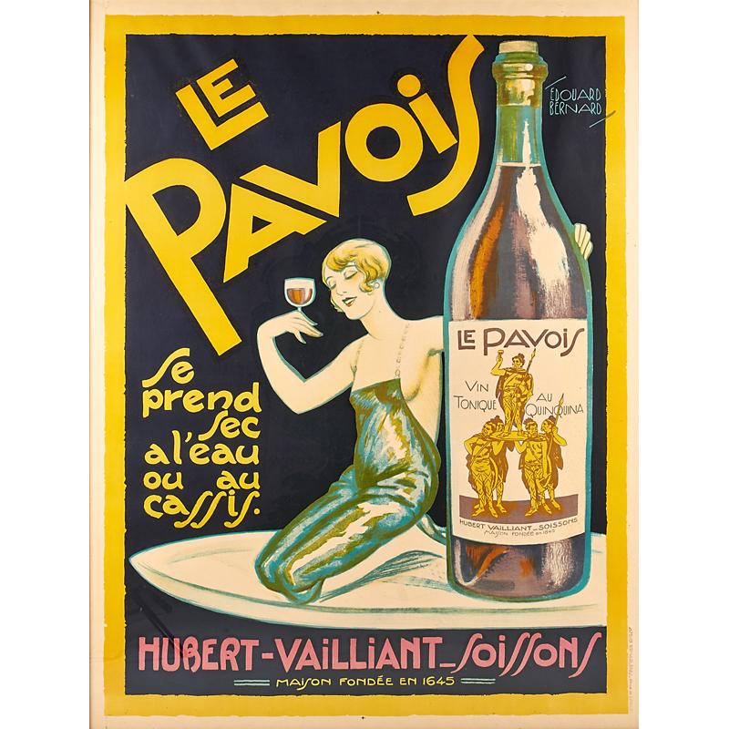 Appraisal: EDOUARD ALEXANDRE BERNARD French - Lithographic wine advertising poster Le